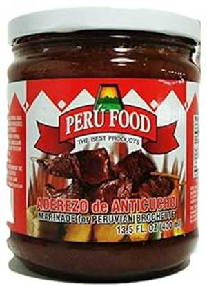 ペルー食品 アデレソ・デ・アンティクーチョ - ペルーのマリネ ブロシェット - ペルーから輸入 - 13.5 オンス Peru Food Aderezo de Anticucho - Marinade Peruvian Brochette - Imported from Peru - 13.5 oz.