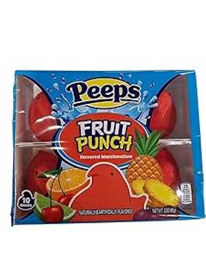 Peeps Fruit Punch Flavored Marshmallow, 10 Chicks, 3oz画像