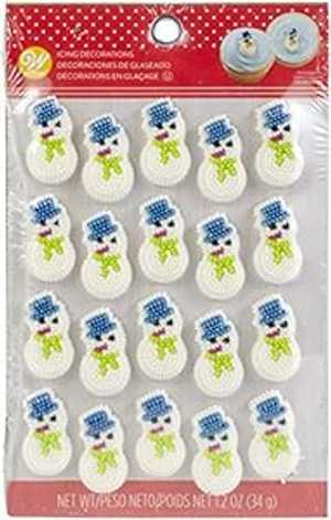 ウィルトン アイシング デコレーション 25 個/パック - スノーマン ドット マトリックス Wilton Icing Decorations 25/Pkg-Snowman Dot Matrix画像