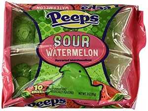 PEEPS サワー スイカ風味マシュマロ (1 パック) by Peeps PEEPS SOUR WATERMELON FLAVORED MARSHMALLOW (1 PACK) by Peeps画像