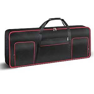 Ruibo 61 Key Keyboard Gig Bag Case,Portable Durable Keyboard Piano Waterproof 600D Oxford Cloth with 10mm Cotton Padded Case Gig Bag 40\