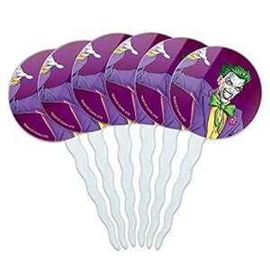 グラフィックなど バットマン ジョーカー キャラクター カップケーキピック トッパー デコレーション 6個セット GRAPHICS & MORE Batman Joker Character Cupcake Picks Toppers Decoration Set of 6画像