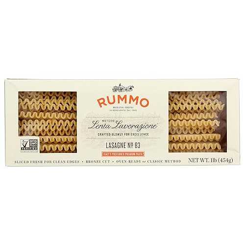Rummo Lasagne Pasta, No. 83, Kosher, Non GMO, 1 LB (Pack Of 12)