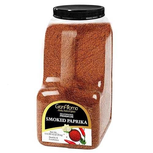 GranAroma Smoked Paprika Bulk Size, Fine Ground, Strong \u0026 Smoky Taste (5 Pound)