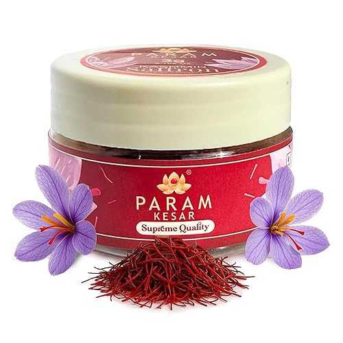 Param Kesar Supreme Saffron, 100% Organic, Pure Kashmiri Super Mongra Saffron Threads, Top Grade, Food Safety Certified, Non-GMO (3 gm)