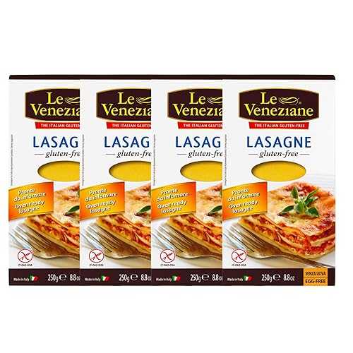 Rex Lasagna Pasta Gluten Free 250g / Authentic Italian Pasta Sheets for Baking / Premium Quality Corn \u0026 Rice Blend / Non-GMO / Made インチ Italy [Pack of 4]
