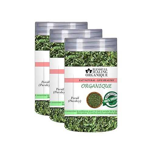 Blessfull Healing Organic Parsley 100 Gram (3.52 薬局衡オンス) Each (Pack Of 3) \u003d 300 Grams, Vegan