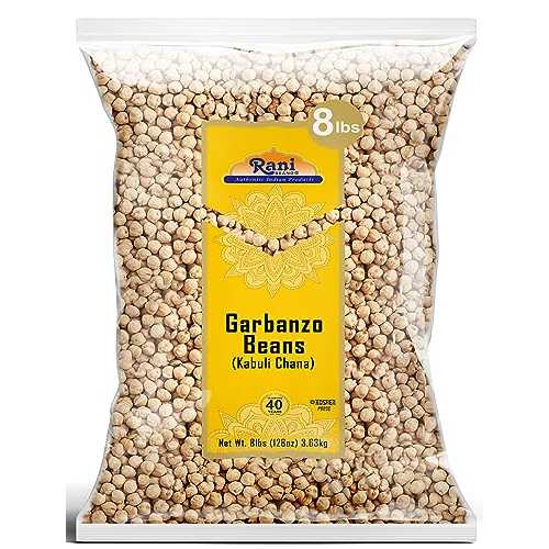 ラニ・ガルバンゾ豆(カブリ・チャナ) Rani Brand Authentic Indian Products Rani Garbanzo Beans (Kabuli Chana) 128oz (8lbs) 3.63kg Bulk ~ All Natural / Vegan / Gluten Friendly / NON-GMO / Kosher / Indian Origin｜Glomarket