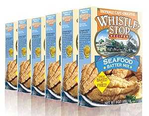WhistleStop Cafe のオリジナルレシピ 魚を焼いたり揚げたりするためのシーフードバッター 9オンス 6の場合 Irondale Cafe Original Whistle Stop Recipes Original WhistleStop Cafe Recipes Seafood Batter for Baking or Frying Fish 9-oz Case画像