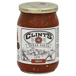 クリントのホット テキサス サルサ、16 オンス (6 個パック) Clints Salsa Clint's Hot Texas Salsa, 16 Ounce (Pack of 6)