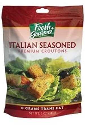 フレッシュグルメプレミアムクルトン、5オンスパック（3個）（イタリア産） Fresh gourmet Premium Croutons, 5-Ounce Pack of THREE (3) (Italian)