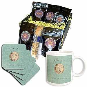 3dRose I Love You to The Moon and Back インスピレーション アート コーヒー ギフト バスケット マルチ 3dRose I Love You to The Moon and Back Inspirational Art Coffee Gift Basket, Multi