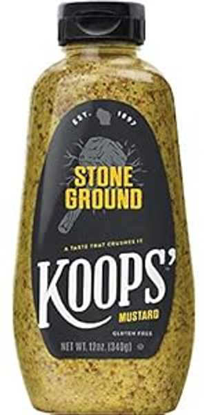 Koops' ストーングラウンドマスタード、12 オンス ボトル、4本パック Koops' Stone Ground Mustard, 12 oz. Bottle, 4-Pack