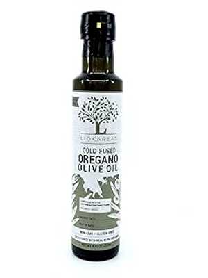 Oregano Flavored Extra Virgin Olive Oil - Cold Fused - Organic - NonGMO - Paleo - Keto - Single Sourced - No Artificial Flavor - 2020 International Award Winner Liokareas Oregano Flavored Extra Virgin Olive Oil - Cold