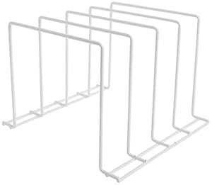 Better Houseware Large Kitchen Cabinet Organizer, cutting board organizer, baking sheet organizer with 4 Divided Slots , 10.25\"D x 10.75\""W x 7.5\""H - White"