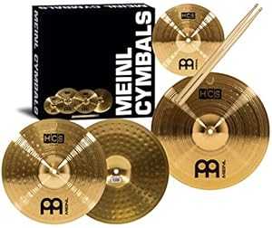 Meinl シンバル セット ボックス パック、13 インチ ハイハット、14 インチ クラッシュ、さらに無料の 10 インチ スプラッシュ、スティック、レッスン付き ? HCS トラディショナル ブラス ? ドイツ製、2 年保証 マルチカラー HCS1314-10S Meinl Cymb 29,837円