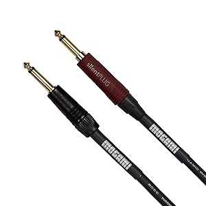 Mogami Platinum GUITAR-12 楽器ケーブル、1/4 インチ TS オスプラグ、ゴールドコンタクト、silentPLUG 付きストレートコネクタ、12 フィート Mogami Platinum GUITAR-12 Instrument Cable, 1/4\