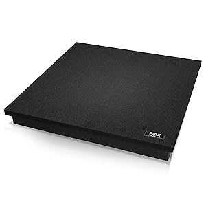 Pyle Sound Dampening Speaker Riser Foam - Audio Acoustic Noise Isolation Platform Pads Recoil Stabilizer w/ Rubber Base Pad For Studio Monitor, Subwoofer, Loud Speakers - PSI15 (15 x 15 x 1.8 Inch)｜Glomarket 8,016円