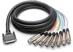 Hosa DTF-804 バランススネーク、XLR3F ～ DB25、4 m Hosa DTF-804 Balanced Snake, XLR3F to DB25, 4 m