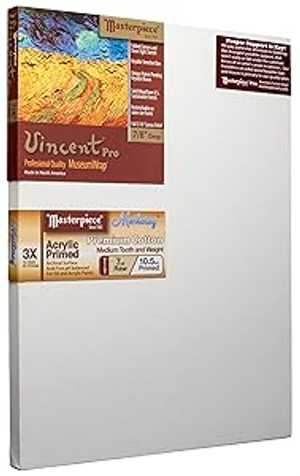マスターピース アーティスト キャンバス 41003 Vincent PRO 深さ 7/8 インチ、4 インチ x 6 インチ、コットン 10.5 オンス - 3X - モントレー Masterpiece Artist Canvas 41003 Vincent PRO 7/8\