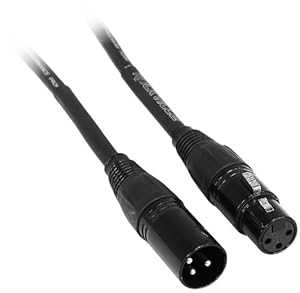 Rockville RCXFM50P-B ブラック 50 フィート メス - オス REAN XLR マイク/スピーカー ケーブル、50 フィート Rockville RCXFM50P-B Black 50' Female to Male REAN XLR Mic/Speaker Cable, 50 Foot