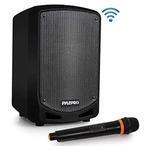 Pyle Bluetooth カラオケ PA スピーカー - 屋内/屋外ポータブル サウンド システム、ワイヤレス マイク、オーディオ録音、充電式バッテリー、USB / SD リーダー、スタンド マウント付き - パーティー、群衆制御用 - PSBT65A Pyle Bluetooth Karaoke PA