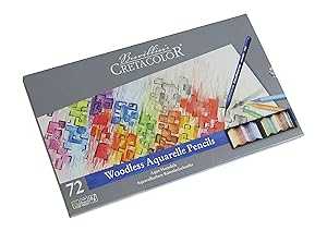 Cretacolor Aqua Monolith Woodless Watercolor Pencil Sets, 72-Color Set, Multi 筆記具-文房具・事務用品-その他
