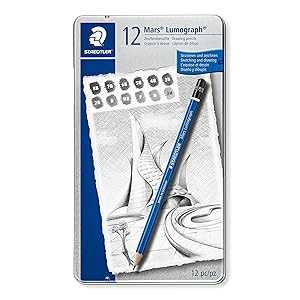 ステッドラー ルモグラフ グラファイト ドローイング & スケッチ鉛筆、12 度のソフトセット (100G12S) Staedtler Lumograph Graphite Drawing & Sketching Pencils, Soft Set of 12 Degrees (100G12S)