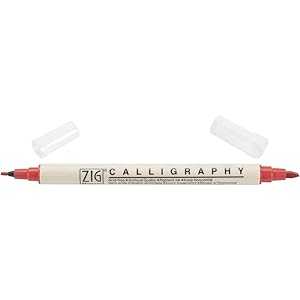 Zig Memory System Calligraphy Dual Tip Markers, Pure Red, Pack of 6 6,658円