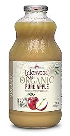 Lakewood オーガニック アップル ジュース ボトル、32 液量オンス (6 個パック) Lakewood Organic Apple Juice Bottles, 32 Fl Oz (Pack of 6)