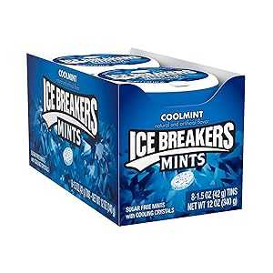ICE BREAKERS クールミント シュガーフリー ブレスミント缶、1.5 オンス (8 個) ICE BREAKERS Coolmint Sugar Free Breath Mints Tins, 1.5 oz (8 Count)画像
