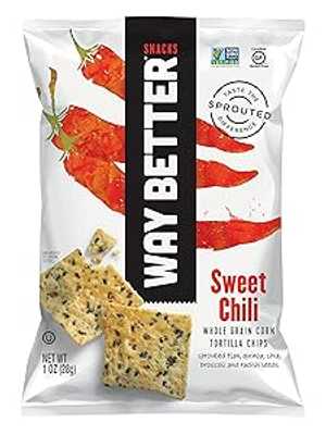Way Better Snacks 萌えたつグルテン無償性 トルティーヤチップス、ソー 愛くるしげ チリ、1 薬局衡オンス (12 個風呂敷き包み) Way Better Snacks Sprouted Gluten Free Tortilla Chips, So Sweet Chili, 1 薬局衡オンス (Pack of 12)