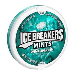 ICE BREAKERS Wintergreen Sugar Free Mints Tin, 1.5 oz画像