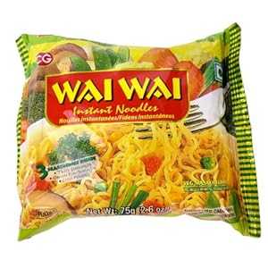 Wai Wai インスタント ヌードル、ベジマルサラ風味、2.6 オンス 75g パッケージ (12 個パック) Wai Wai Instant Noodles, Veg Marsala Flavored, 2.6-Ounce 75g Packages (Pack of 12)画像