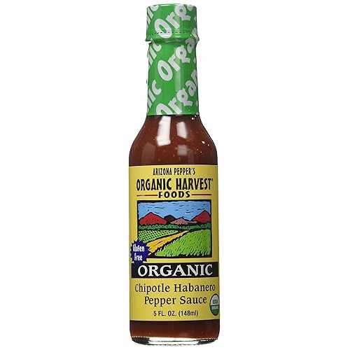 Organic Harvest Arizona Pepper\u0027s Chipotle Habanero Pepper Sauce, 5 Ounce (Pack of 12)