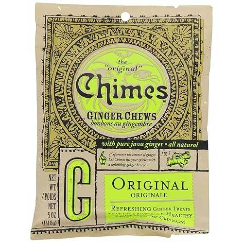 Chimes Original Ginger Chews, 5-Ounce Bags (Pack of 20)