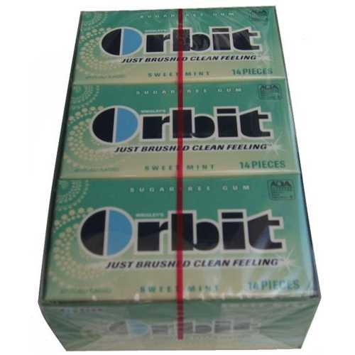 リグレーズ オービット スウィート ミント、14 カウント (12 個パック) Wrigleys Orbit Sweet Mint, 14Count (Pack of 12)