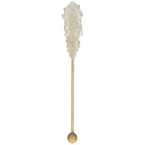 包装されていないホワイト ロック キャンディ スウィズル スティック (5.75 インチ) - 72 カラット ケース Dryden Designs Unwrapped White Rock Candy Swizzle Sticks(5.75\