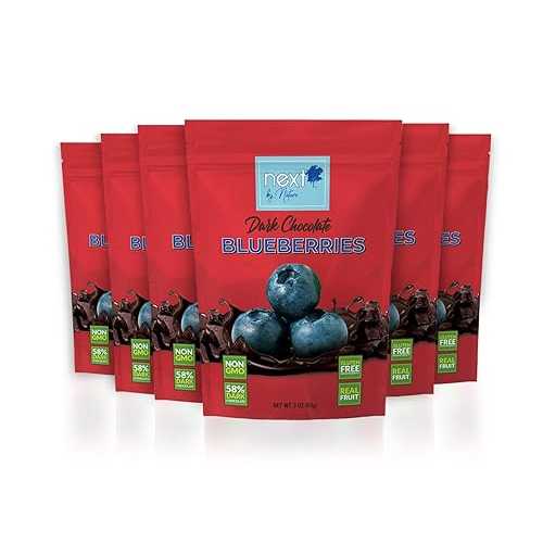 Next by Nature ナチュラル ダークチョコレート ブルーベリー 3 オンス (6 個パック) Next! Next by Nature Natural Dark Chocolate Blueberries 3 Ounce (Pack of 6)