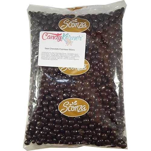 Candy Korner Espresso Beans -Dark Chocolate Covered Espresso Beans 1 Pound ( 16 OZ )