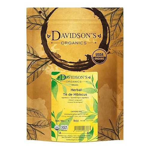 Davidson's Organics, Herbal Te de Hibiscus, Loose Leaf Tea, 16-Ounce Bag
