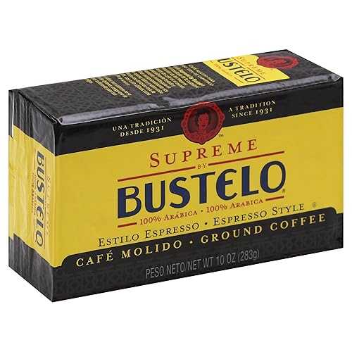 Supreme by Bustelo プレミアム グラウンド コーヒー、エスプレッソ スタイル、10 オンス ブリック (4 個パック) Cafe Bustelo Supreme by Bustelo Premium Ground Coffee, Espresso Style, 10-Ounce Bricks (Pack of 4)