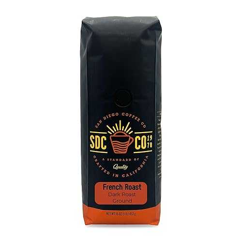 San Diego Coffee French Roast, Dark Roast, Ground Coffee, 16-Ounce Bag Caf・・ molido tostado