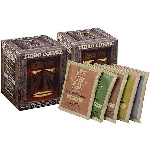 Tribo Coffee Single-Serve Portable Pour Over Drip Coffee - Double Variety - 2 Boxes (20 Servings)