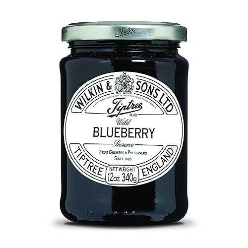 ティプツリー ワイルド ブルーベリー プリザーブ、12 オンス瓶 (2 個パック) Tiptree Wild Blueberry Preserve, 12 Ounce Jars (Pack of 2)