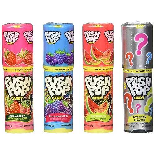 Topps Push Pop Assorted Candy, 12 Ounce