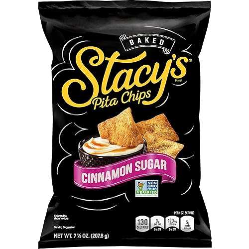 Stacy's Cinnamon Sugar Flavored Pita Chips, 7.33 Ounce (Pack of 12)