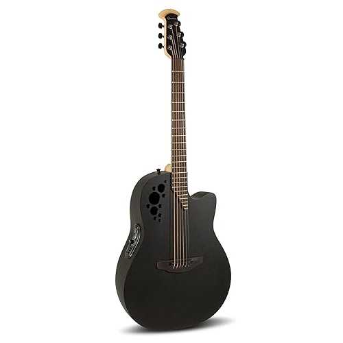 Ovation Mod TX Collection Acoustic-Electric Guitar, Textured Black, Deep Contour Body (2078TX-5) 日用品雑貨・文房具・手芸-その他