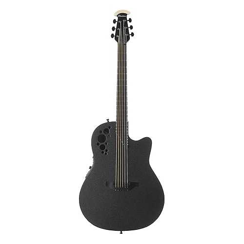 Ovation Mod TX Collection Acoustic-Electric Guitar, Textured Black, Super Shallow Body (1868TX-5)
