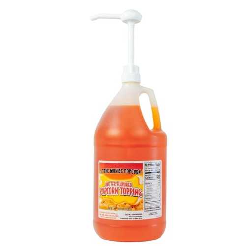 Buttery Flavor Popcorn Topping (Gallon w/Pump) At-The-Movies-Popcorn Buttery Flavor Popcorn Topping (Gallon w/Pump) アロマ・お香-美容・コスメ・香水